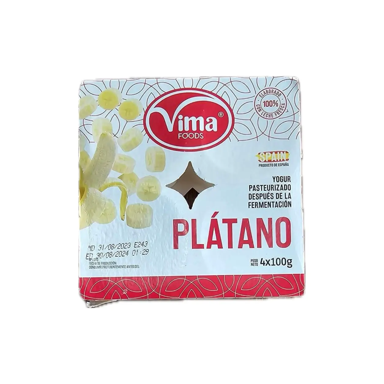 4x Yogurt Platano 100g