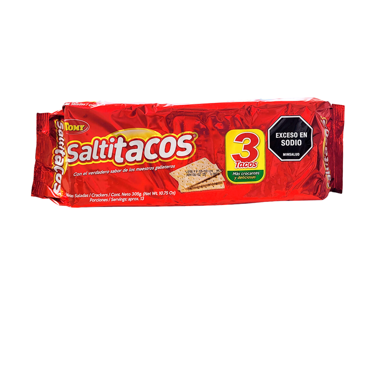 Saltitacos, galletas de soda crocantes 3 pqt