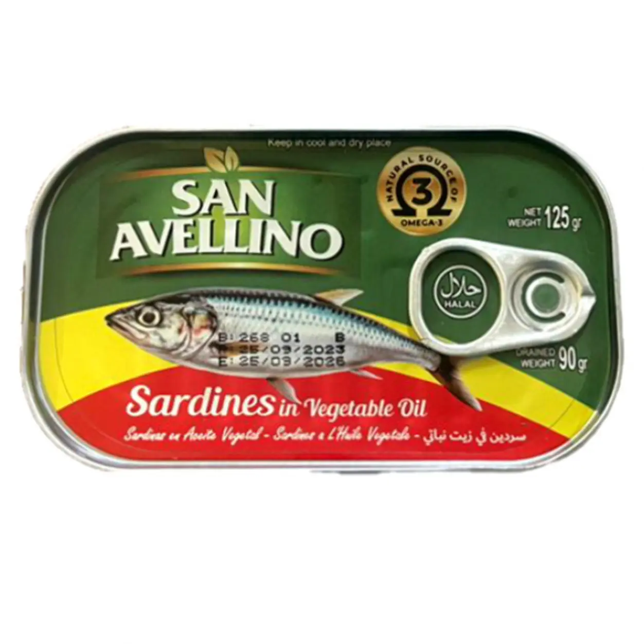 Sardinas en aceite vegetal San Avellino
