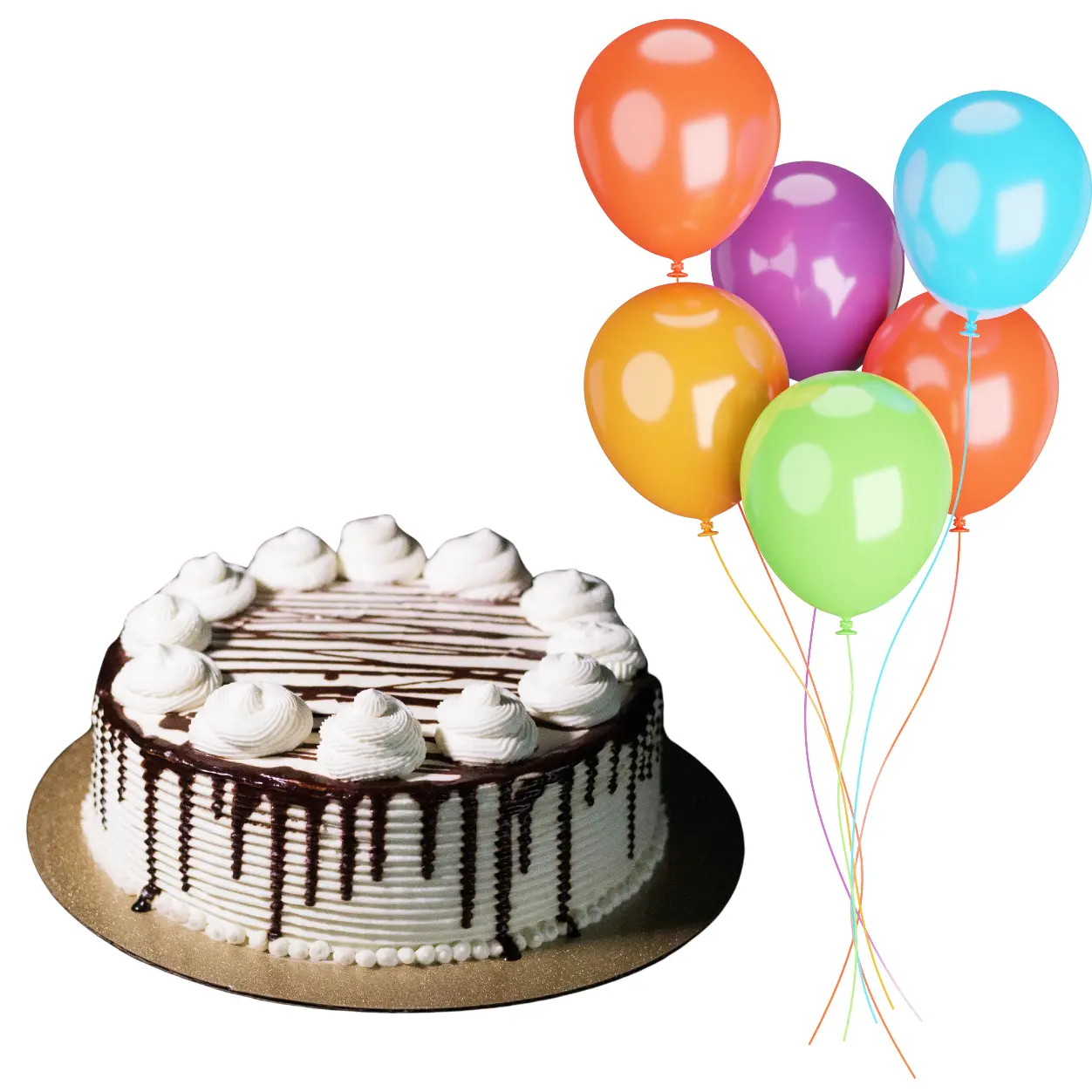 Cake + 5 Globos