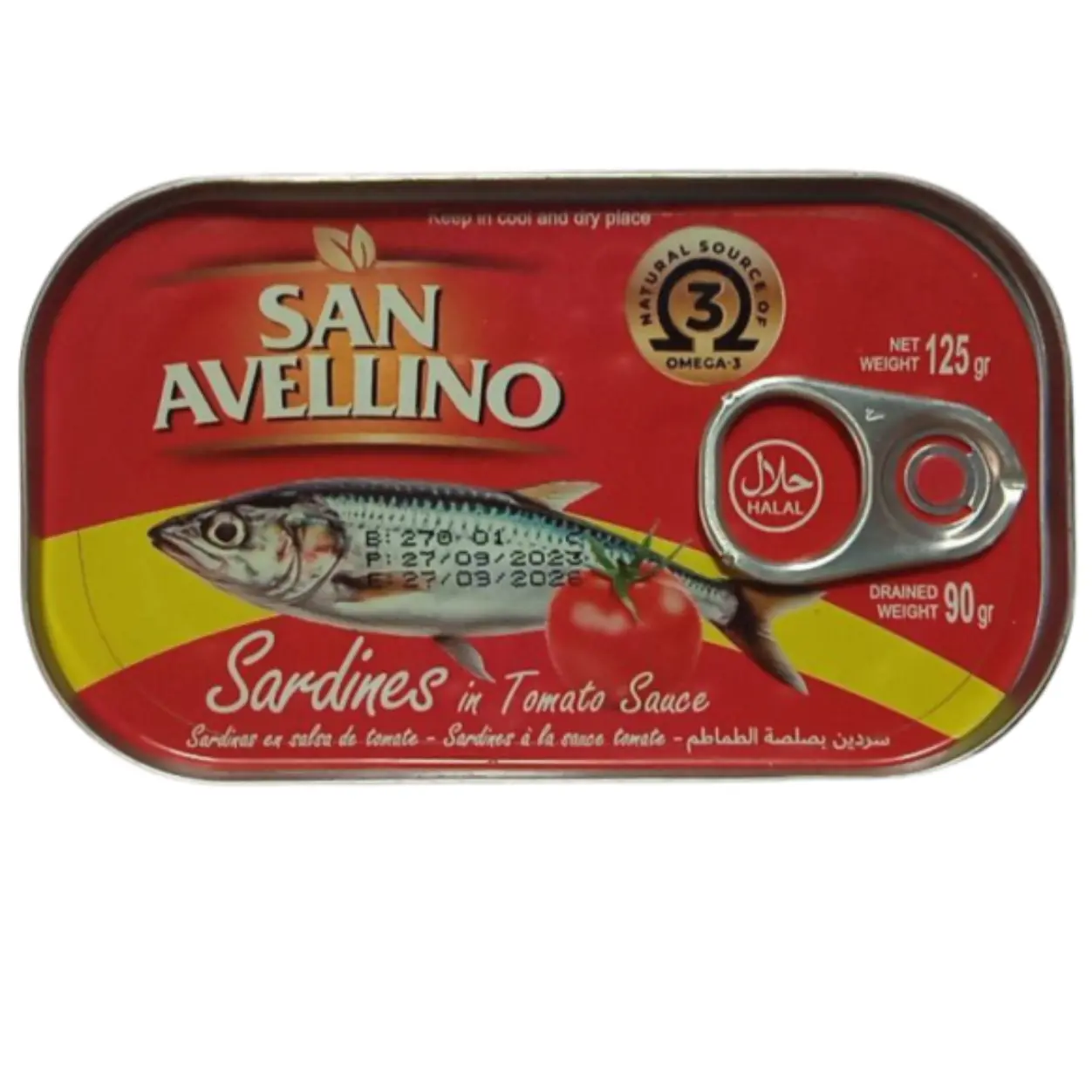 San Avellino Sardines en tomate 125g