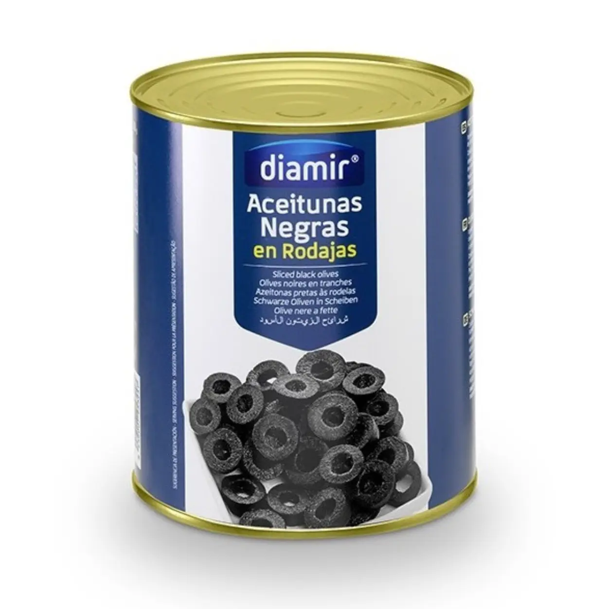 Aceituna negra 3,3kg laminada DIAMIR